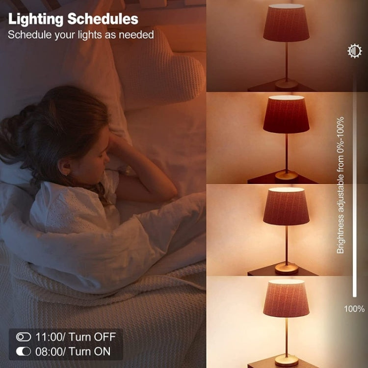 DP01 2pcs TUYA WiFi Smart Light Bulb 15W E26 E27 RGB + White + Warm White LED Bulb, 2PCS
