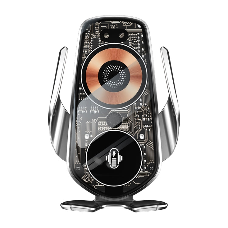 Q8 Universal Air Vent Mount Magnetic Mobile Phone Wireless Charging Car Holder, Q8 (Black), Q8 (Silver)