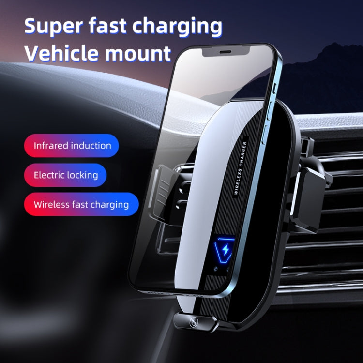 A9 Car 15W Fast Charging Magnetic Auto Sensitive QI Wireless Charger, A9
