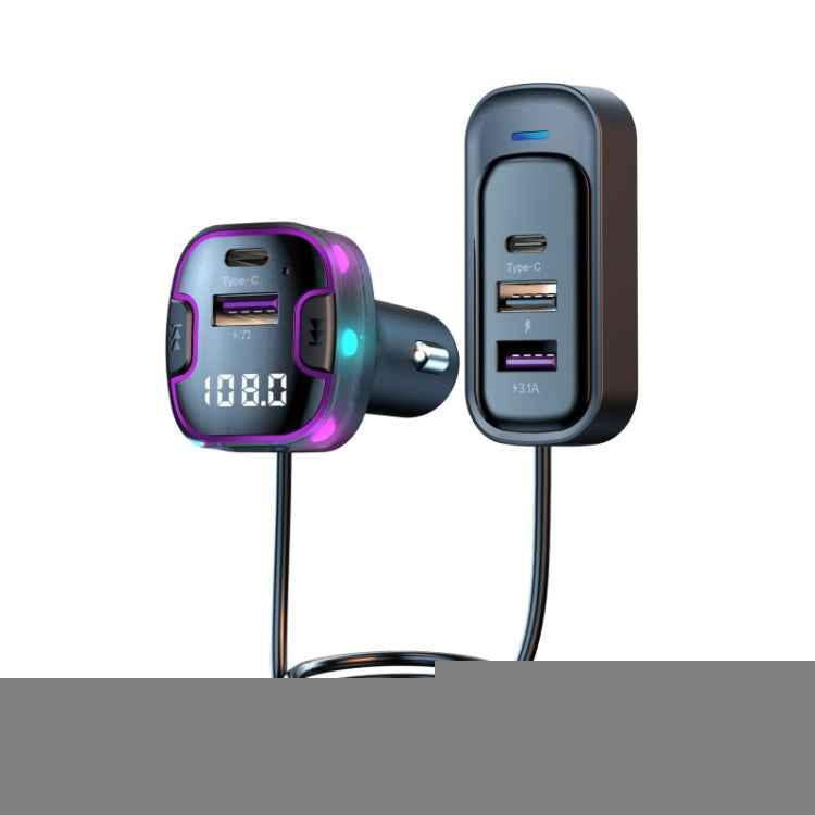 CS6 Portable Rear Seat Extended Car Charger Multi-Port Fast Charger, CS6