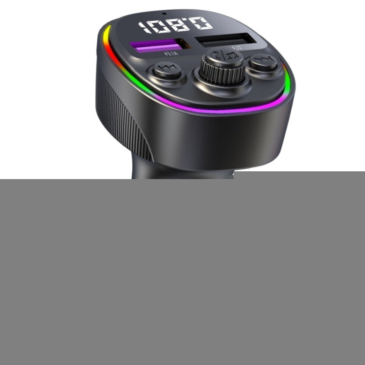CS2 Digital Display Dual USB MP3 Player Bluetooth FM Transmitter 66W Super Fast Car Charger, CS2