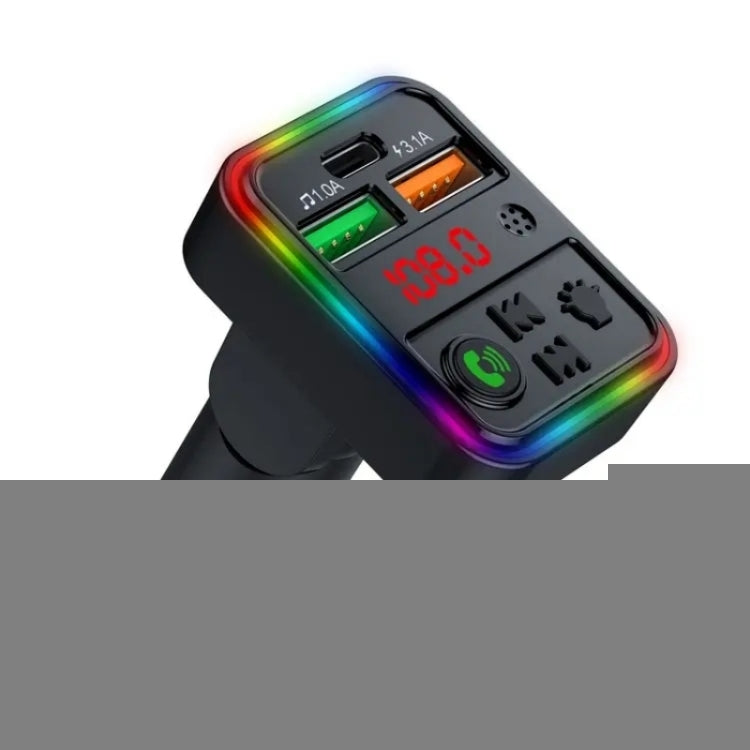 P18 Double USB Cigarette Lighter Bluetooth Car MP3 Music Player Hands-Free Calling Car Audio Device, P18