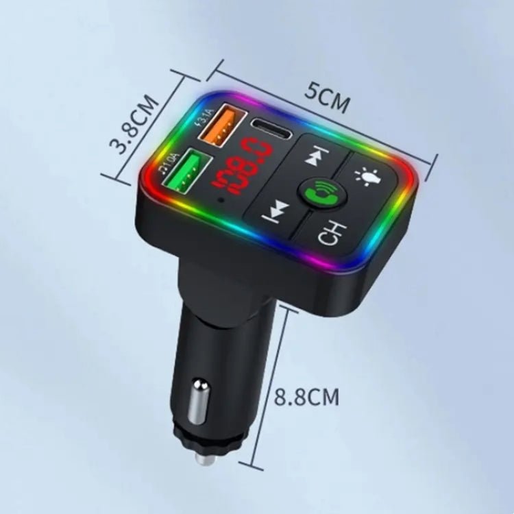 P2 Dual USB Port Cigarette Lighter Car Charger Support Bluetooth Hands Free Calling Car Player Charger, P2