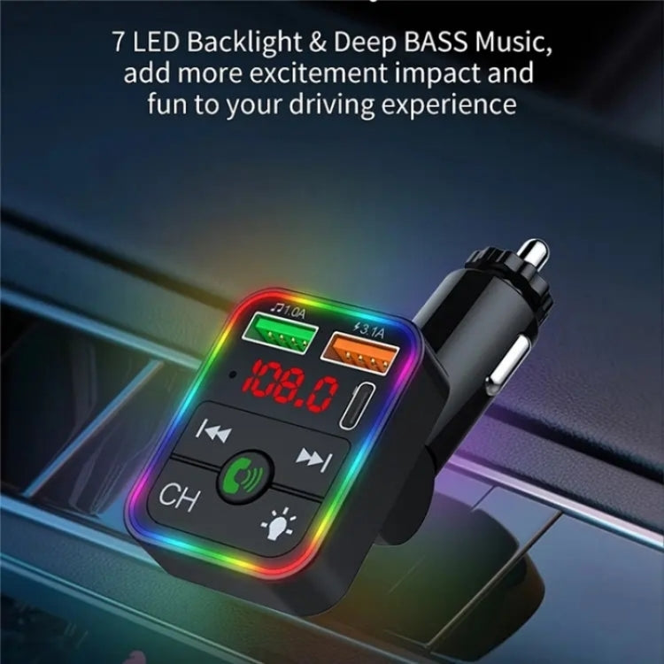 P2 Dual USB Port Cigarette Lighter Car Charger Support Bluetooth Hands Free Calling Car Player Charger, P2