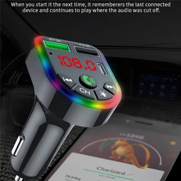 F20 Car MP3 Player PD + Fast USB Charger Handsfree Bluetooth FM Transmitter Car Kit Adapter, F20
