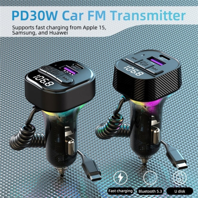 C52 Cigarette Lighter Car Charger Car FM Transmitter Bluetooth Receiver MP3 Player, C52
