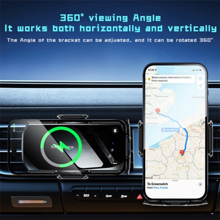 SD10 Wireless Charging Car Air Vent Car Mount Smart Sensor Phone Holder Charger, SD10