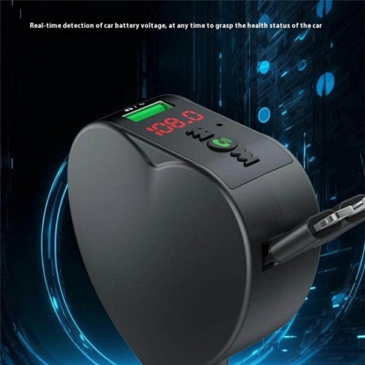 Y2 With Type-C Retractable Cables Car Bluetooth MP3 Player Hands-Free Call Adapter, Y2