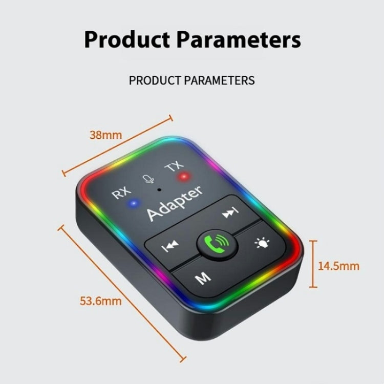 Q9 Support TF Card Playback 2-in-1 Bluetooth 5.3 Wireless Transmitter / Receiver MP3 Player, Q9