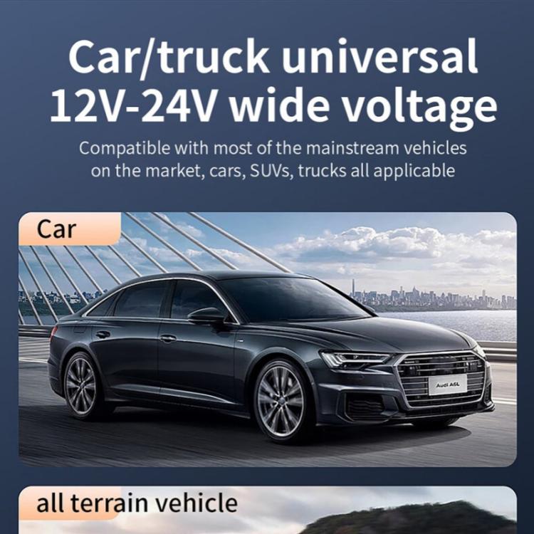 K38 Retractable Cable USB + Type-C Car Charger PD 30W Fast Charging Cigarette Lighter Adapter, K38