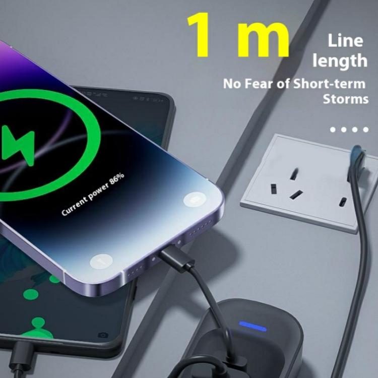 Y3 Car Rear Seat Charger Type-C and Dual USB Fast Charging Adapter with 1m Extension Cable, Y3