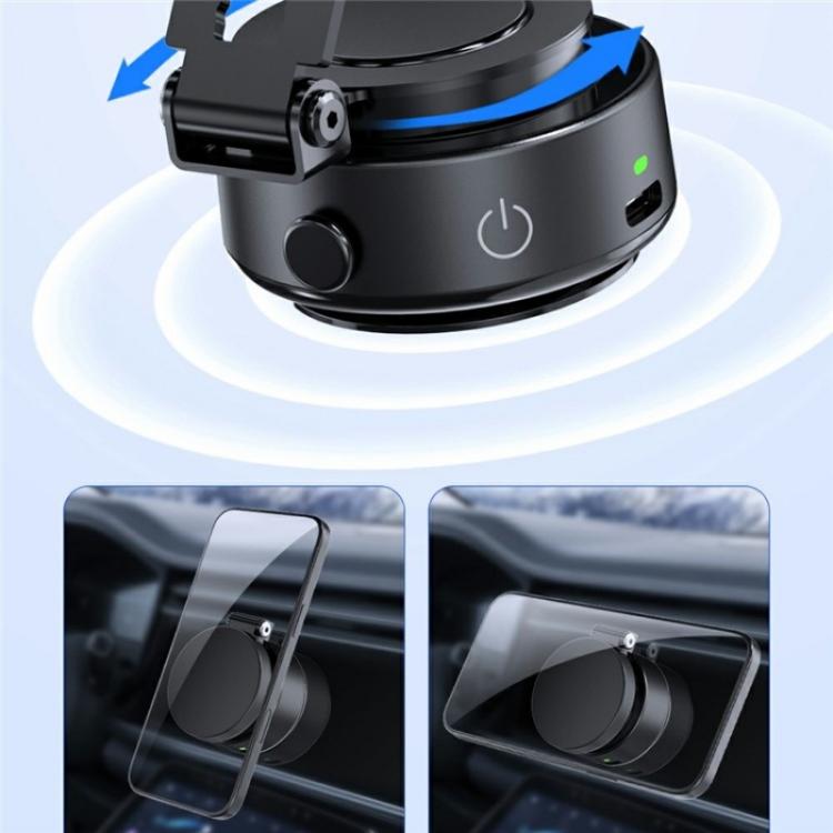 V1 Extendable Electric Suction Magnetic Foldable Stand Universal Car Dashboard Phone Holder, V1