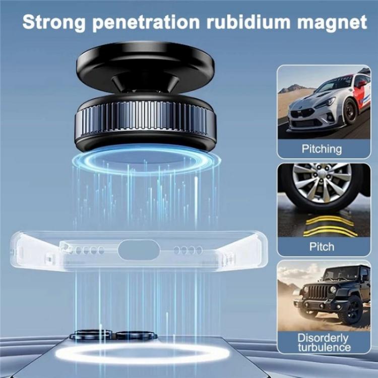 K009 360 Degree Rotation Navigation Holder Mechanical Vacuum Suction Magnetic Car Stand, K009 (Black), K009 (White)
