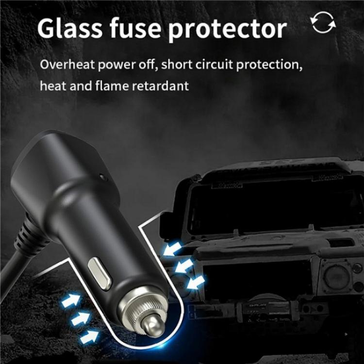 GC06 Voltage Display Cigarette Lighter Adapter Car Charger High Power Fast Charging, GC06