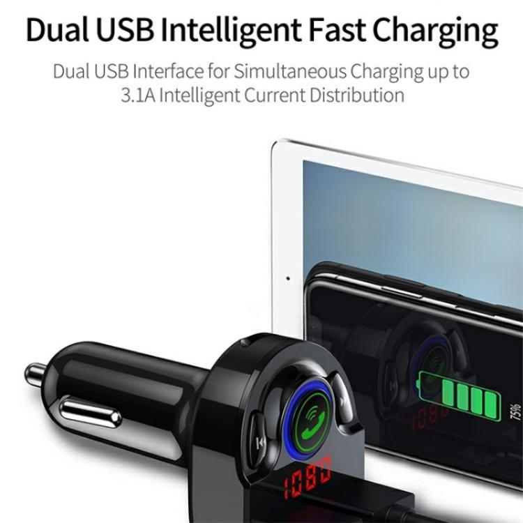 G32 Bluetooth MP3 Player Voice Navigation Car Charger Voltage Detection FM Transmitter, G32