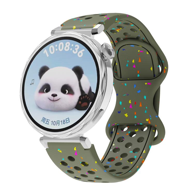 Eco-Friendly Granular Colorful Dots Silicone Watch Band