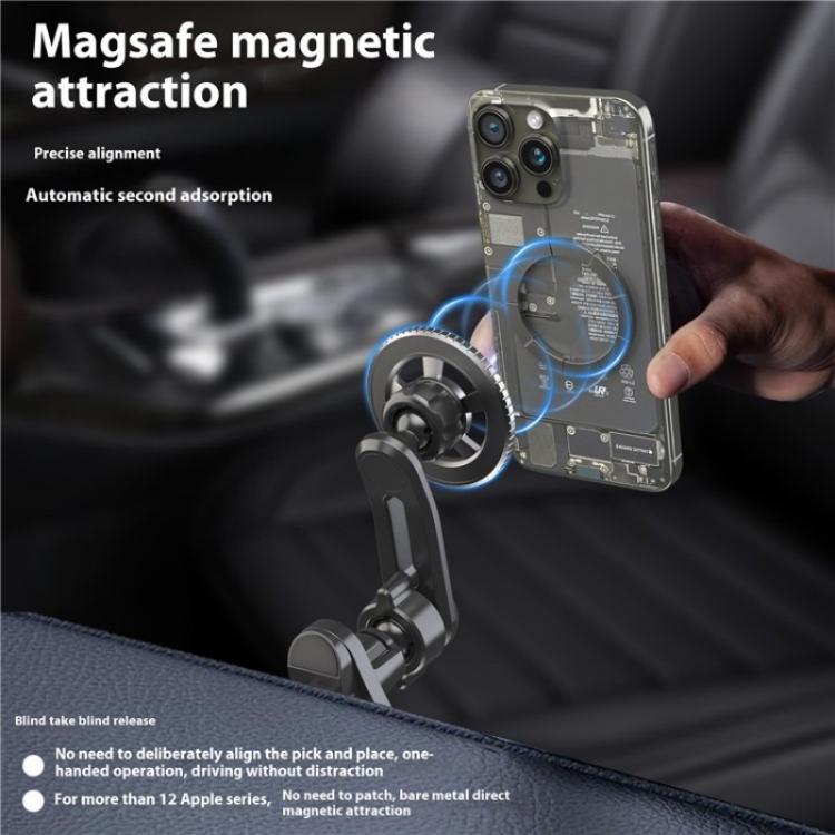 V005 360 Degree Rotatable Air Vent Holder Bracket Compatible With MagSafe Car Phone Mount, V005 (Gear Type), V005 (Single Hole)