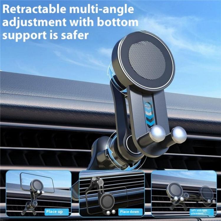 V004 Adjustable Angle Cellphone Bracket Compatible MagSafe Car Phone Holder Air Vent Mount, V004