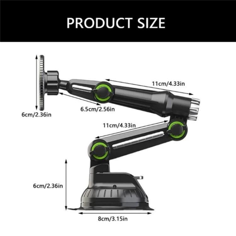 XWJ-JX04 Dashboard Windshield Magnetic Car Mount Suction Cup Base Long Arm Holder, XWJ-JX04 (Gear Type), XWJ-JX04 (Single Hole)