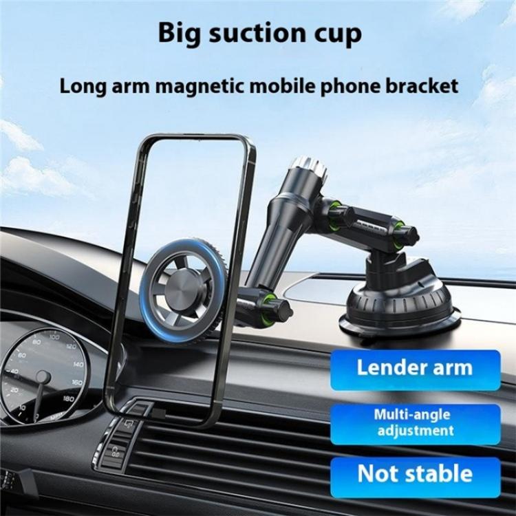 XWJ-JX04 Dashboard Windshield Magnetic Car Mount Suction Cup Base Long Arm Holder, XWJ-JX04 (Gear Type), XWJ-JX04 (Single Hole)