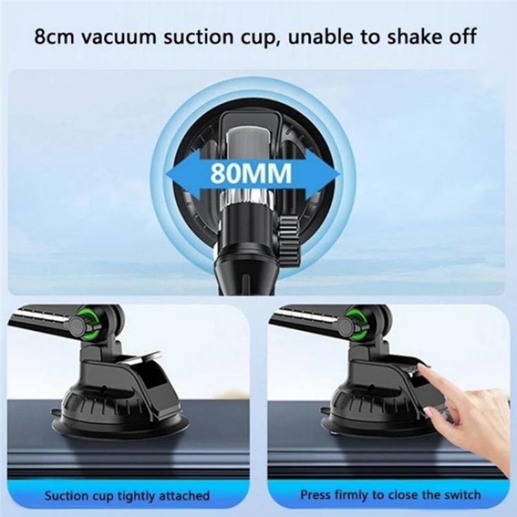 XWJ-JX04 Dashboard Windshield Magnetic Car Mount Suction Cup Base Long Arm Holder, XWJ-JX04 (Gear Type), XWJ-JX04 (Single Hole)