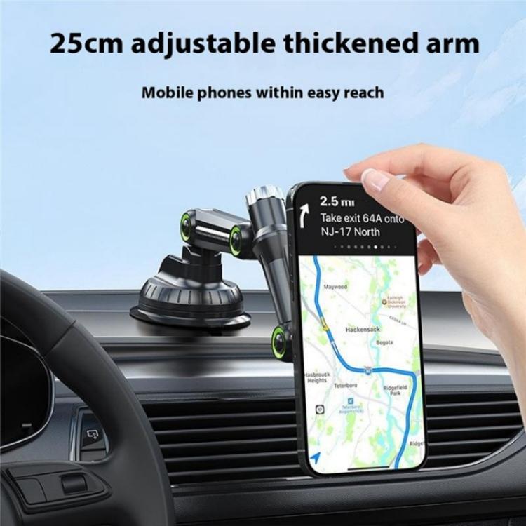 XWJ-JX04 Dashboard Windshield Magnetic Car Mount Suction Cup Base Long Arm Holder, XWJ-JX04 (Gear Type), XWJ-JX04 (Single Hole)