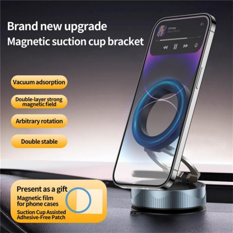 X28 Vacuum Suction Phone Mount 360 Degree Rotating Magnetic Car Phone Holder, X28 (Black), X28 (White)