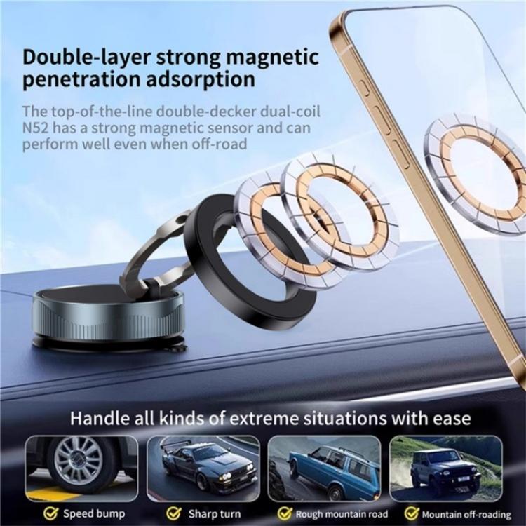 X28 Vacuum Suction Phone Mount 360 Degree Rotating Magnetic Car Phone Holder, X28 (Black), X28 (White)