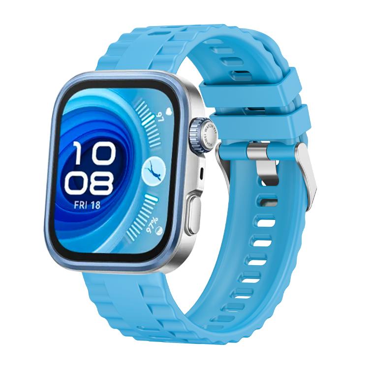 Metal Head Grain Pin Buckle Silicone Watch Band