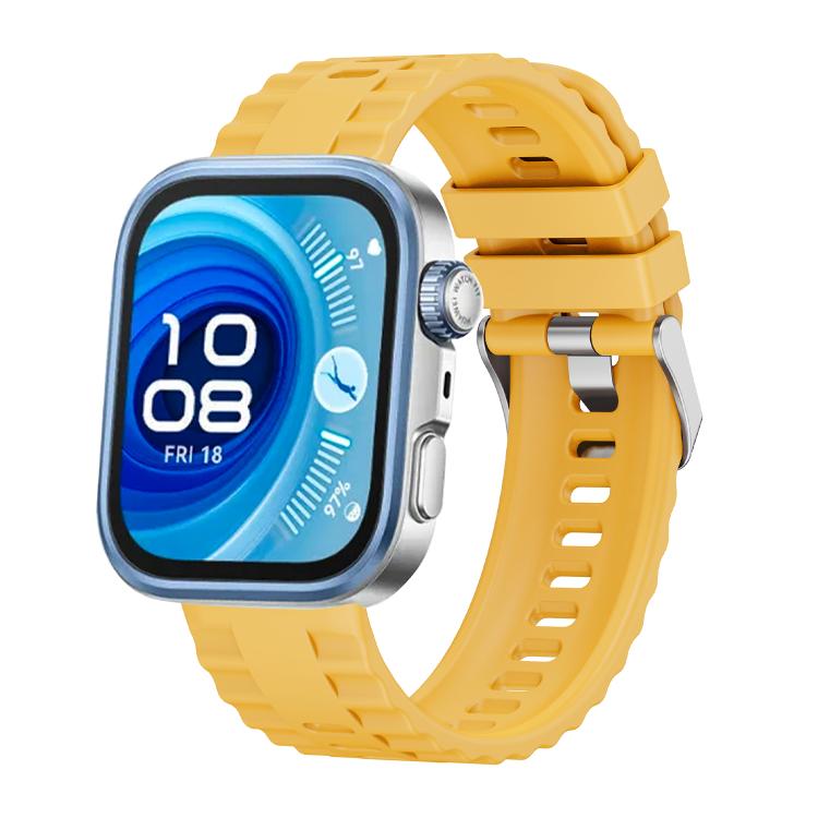 Metal Head Grain Pin Buckle Silicone Watch Band