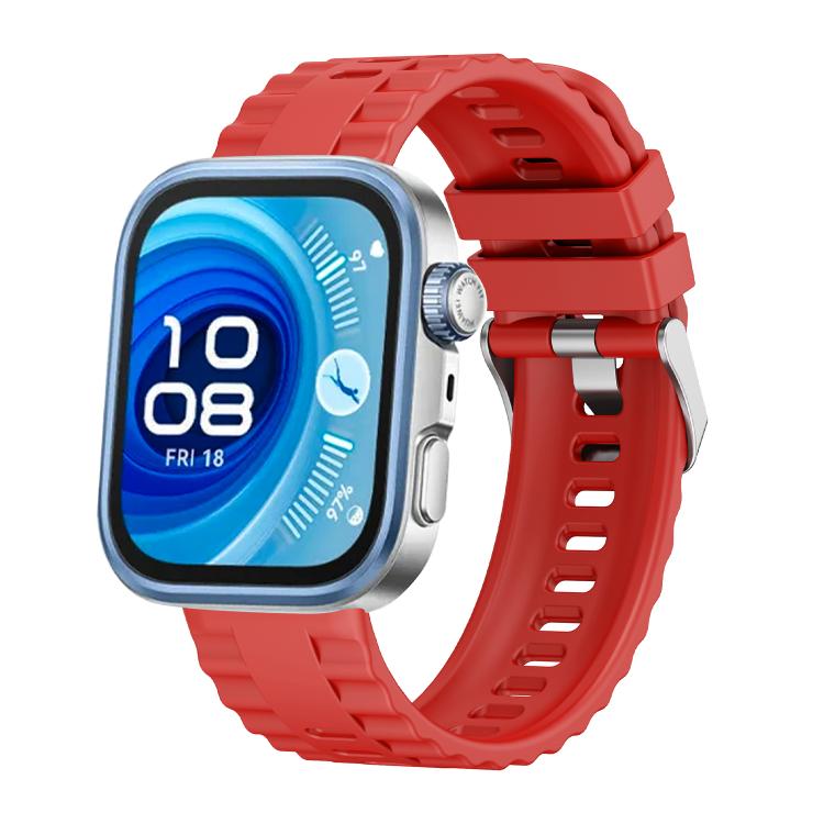 Metal Head Grain Pin Buckle Silicone Watch Band