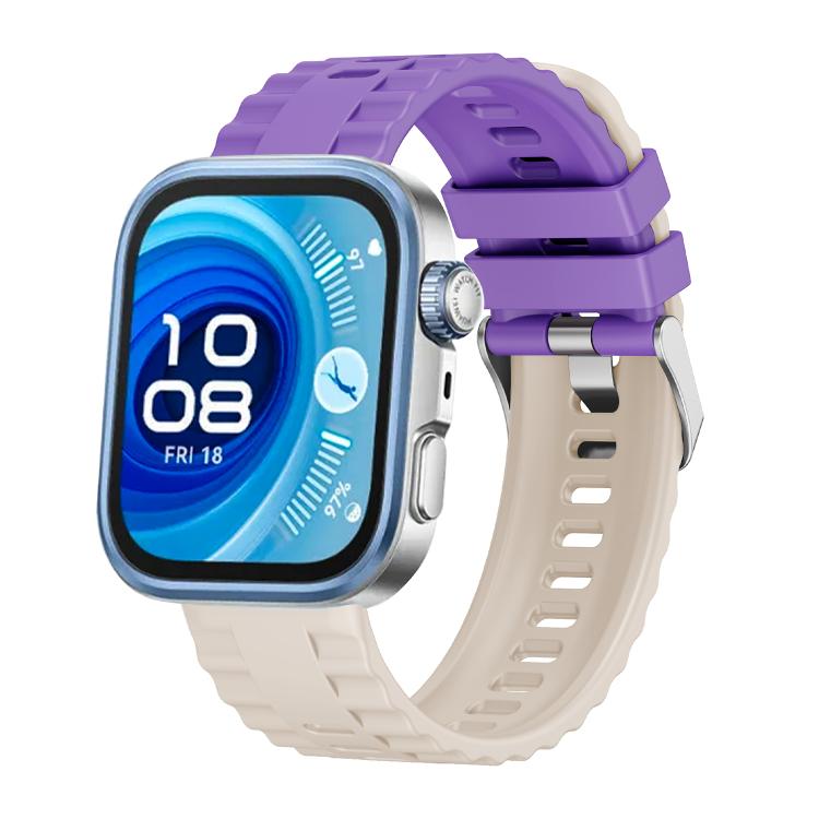 Metal Head Grain Pin Buckle Silicone Watch Band