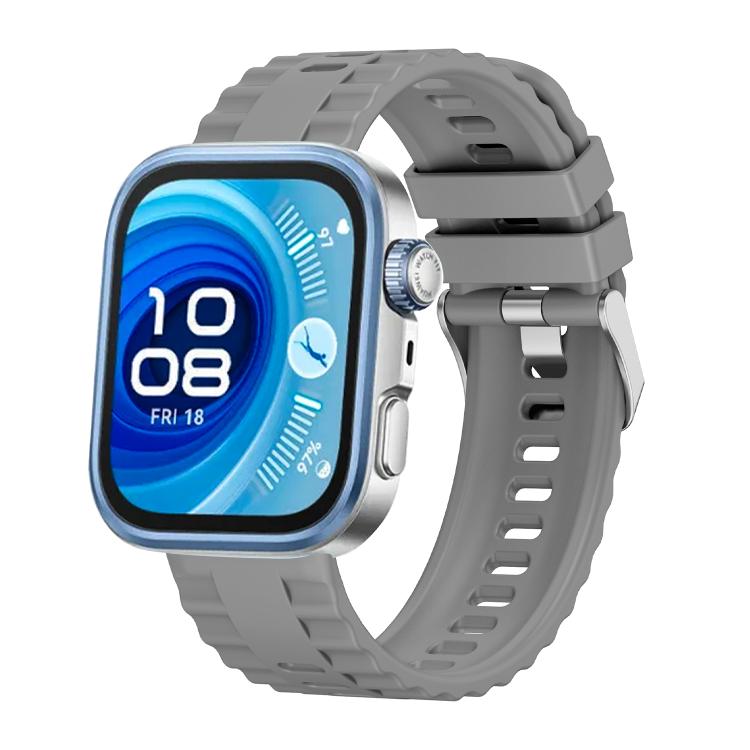 Metal Head Grain Pin Buckle Silicone Watch Band