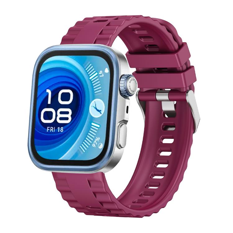 Metal Head Grain Pin Buckle Silicone Watch Band