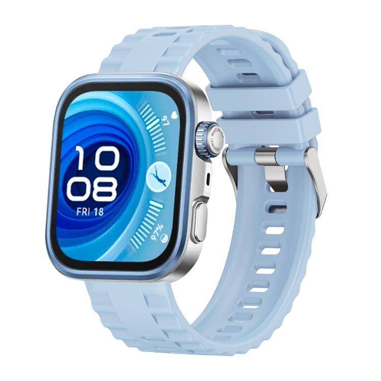 Metal Head Grain Pin Buckle Silicone Watch Band