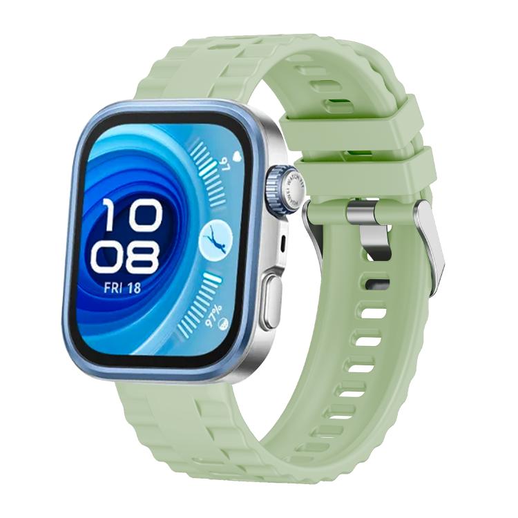 Metal Head Grain Pin Buckle Silicone Watch Band