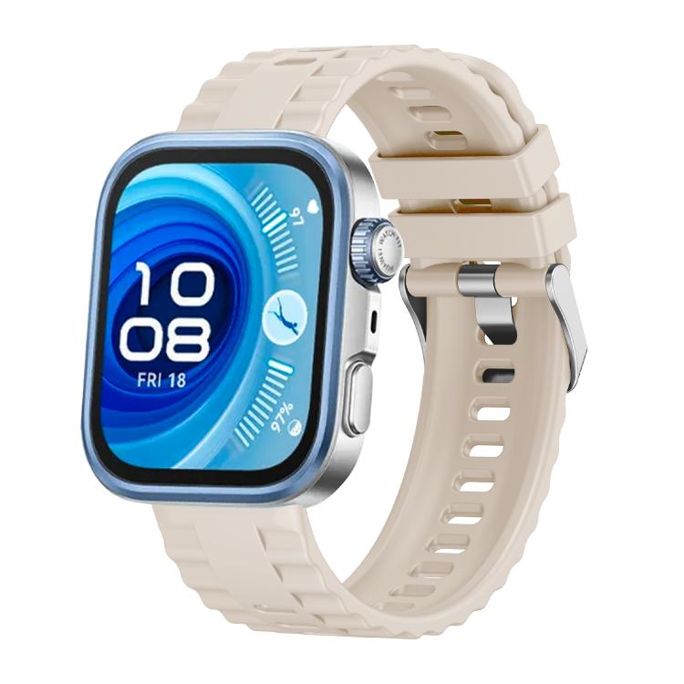 Metal Head Grain Pin Buckle Silicone Watch Band