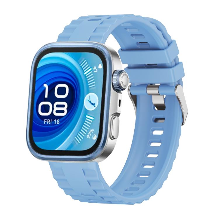 Metal Head Grain Pin Buckle Silicone Watch Band