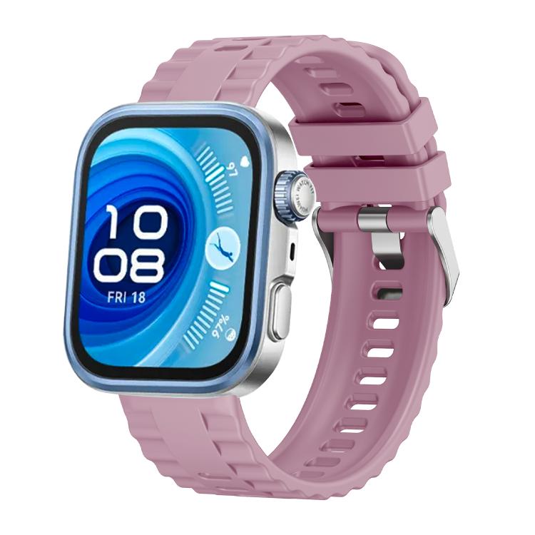 Metal Head Grain Pin Buckle Silicone Watch Band
