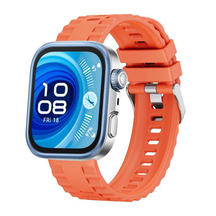 Metal Head Grain Pin Buckle Silicone Watch Band