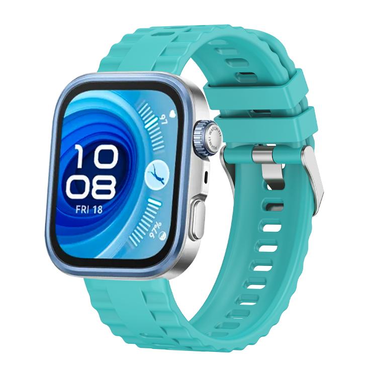 Metal Head Grain Pin Buckle Silicone Watch Band