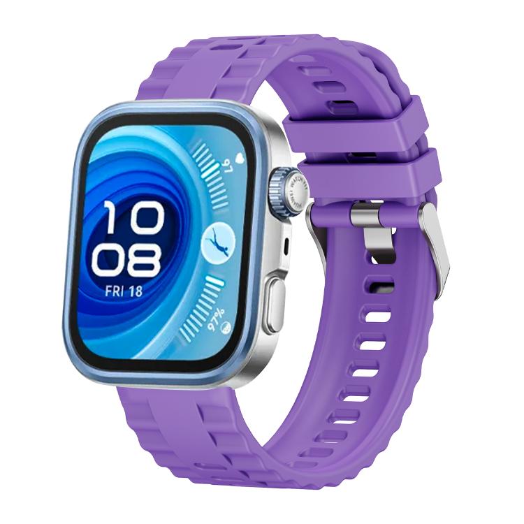 Metal Head Grain Pin Buckle Silicone Watch Band