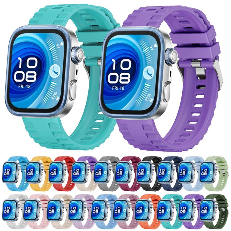 Metal Head Grain Pin Buckle Silicone Watch Band