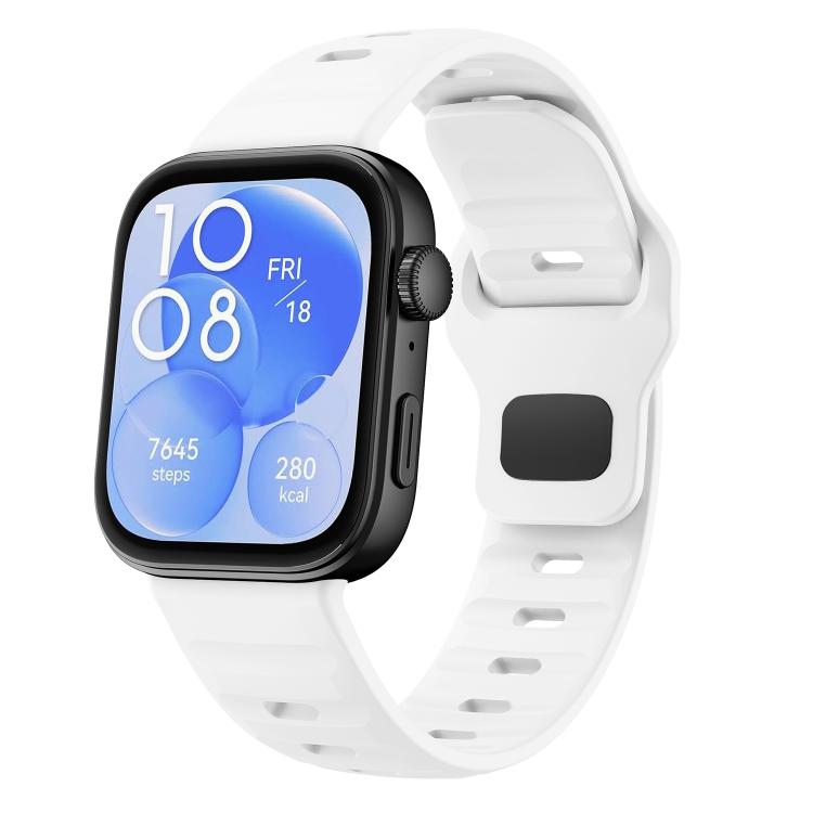 Wave Reverse Buckle Silicone Watch Band