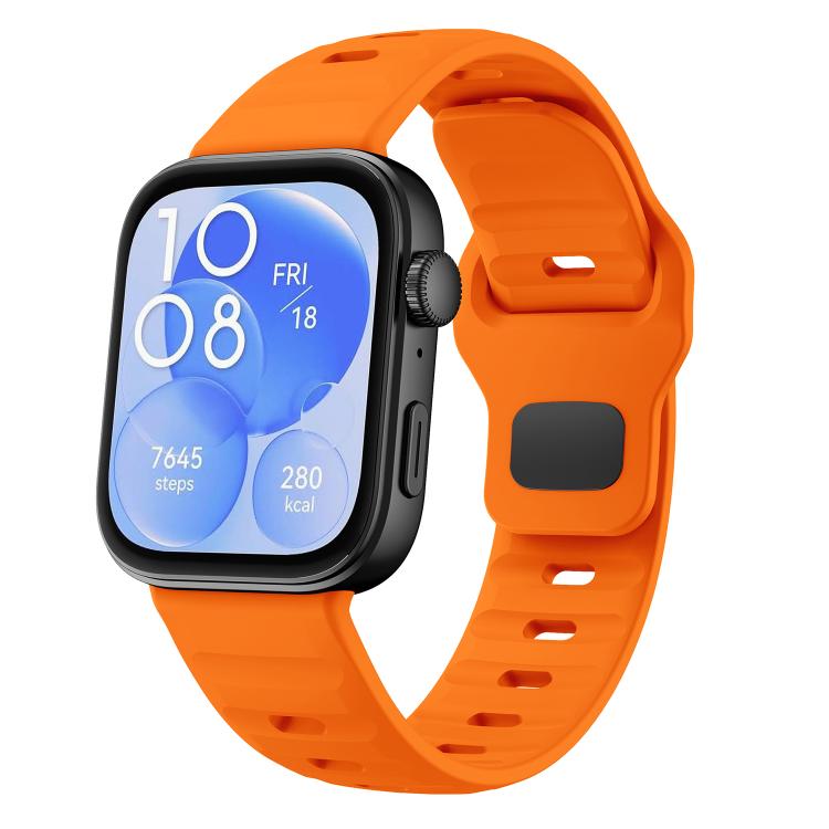 Wave Reverse Buckle Silicone Watch Band