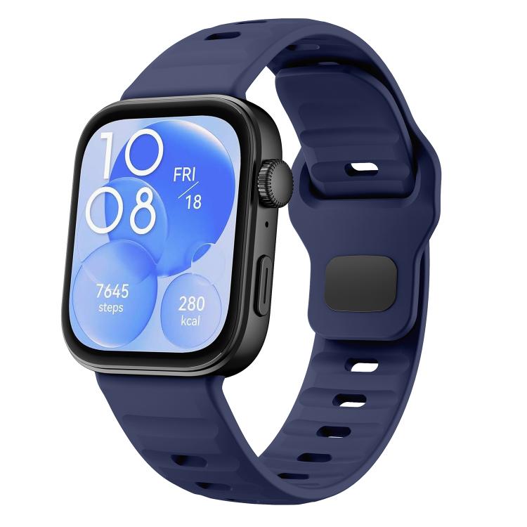 Wave Reverse Buckle Silicone Watch Band