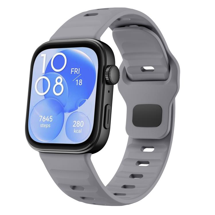 Wave Reverse Buckle Silicone Watch Band
