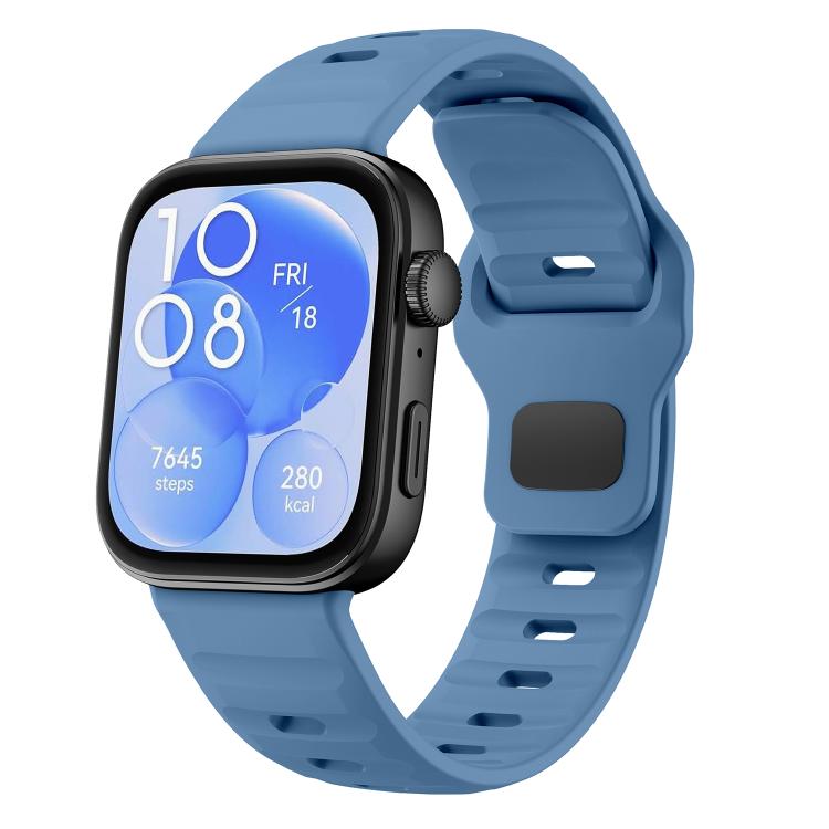 Wave Reverse Buckle Silicone Watch Band