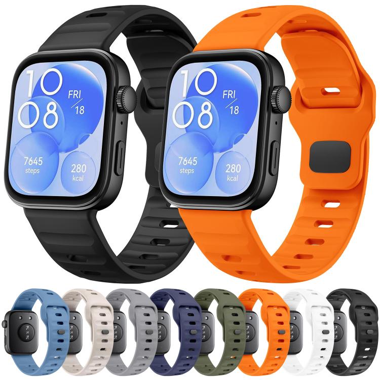 Wave Reverse Buckle Silicone Watch Band