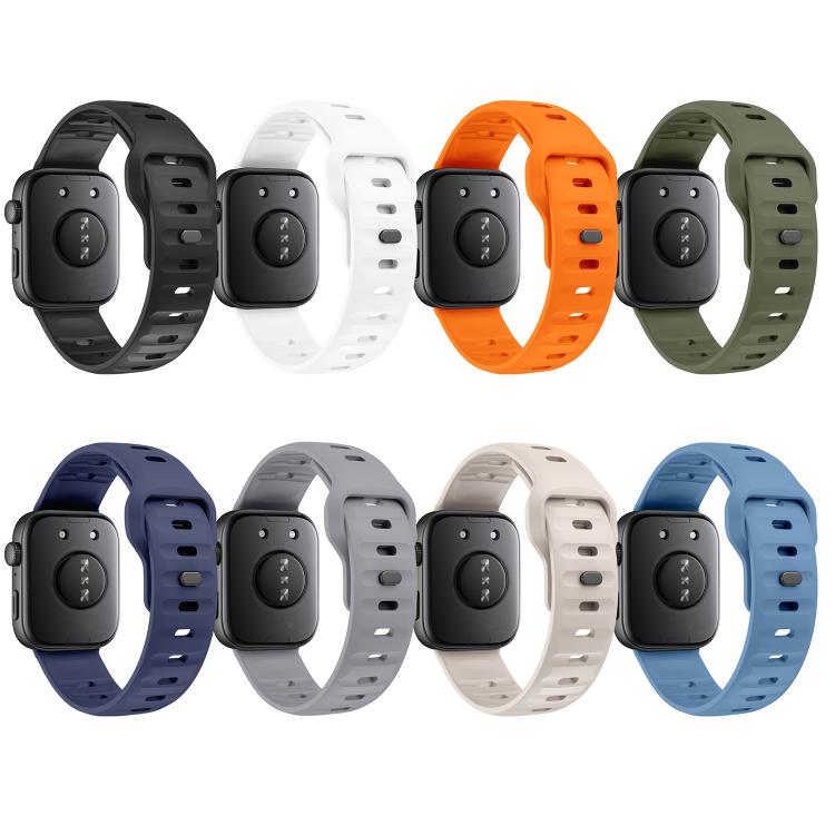 Wave Reverse Buckle Silicone Watch Band